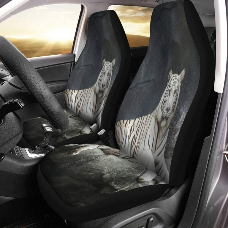White Tiger Car Seat Covers (Set of 2) White Tiger Car Seat Covers (Set of 2)