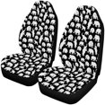 thumbnail image 1 of KXMDXA Set of 2 Car Seat Covers Black White Elephant Universal Auto Front Seats Protector Fits for Car,SUV Sedan,Truck, 1 of 3
