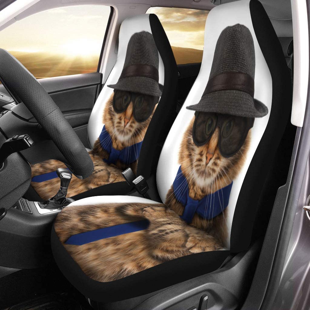 Funny Skull Print Car Seat Covers for Front Seats 2 Pack Bucket