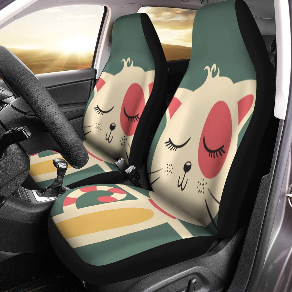 Carbella Plush Sherpa Fleece Car Seat Covers, 2 Pack Pink Seat Cover for  Cars with Soft Cushioned Touch, Cute Automotive Interior Protector for  Trucks