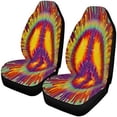 thumbnail image 1 of KXMDXA Set of 2 Car Seat Covers Tie Dye Peace Universal Auto Front Seats Protector Fits for Car,SUV Sedan,Truck, 1 of 4