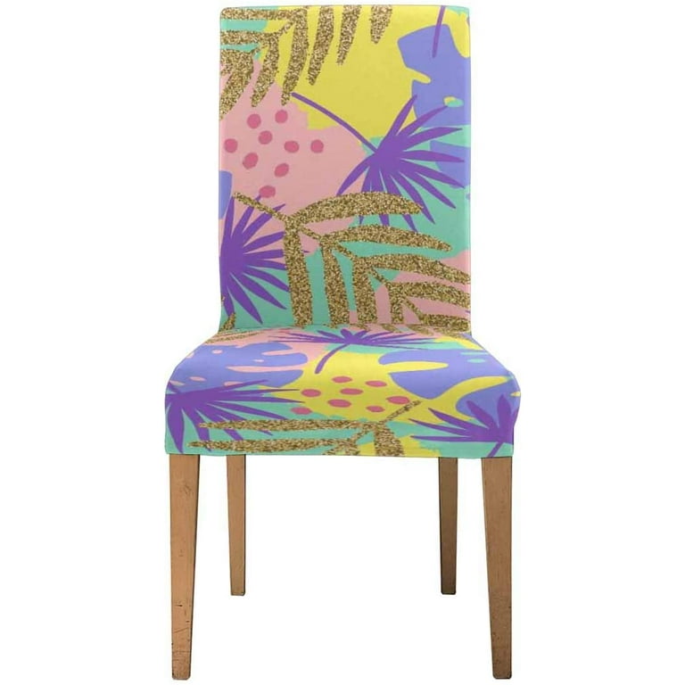 KXMDXA Stylish Tropical Leaves Stretch Chair Cover Protector Seat