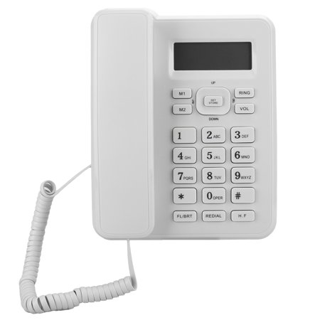 KXT6001CID Household Hotel Domestic Home Business Telephone Landline, White - Traditional Desktop Phone with Caller ID