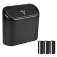 thumbnail image 1 of KY 2 Packs Mini Car Trash Can Bin with Lid and 150pcs Trash Bags,Car Trash Can Bin,Car Garbage Trash Can Storage for Front Back Seat Accessories (2), 1 of 6