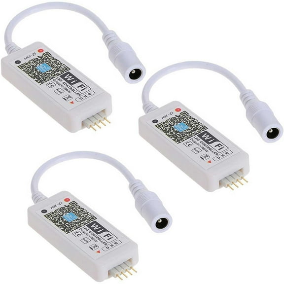 KY 3 Pack Smart WiFi LED Controllers, RGB Led Strip Lights Wireless Control, Compatible with Alexa & Google Home & IFTTT, Free Magic Home App Control for Home Decoration TV Background Stair LED Lights