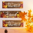 thumbnail image 1 of KY 3 Pcs Sunflower Gifts Farmhouse Wall Decor Thankful Grateful Blessed Wooden Signs Lemon Hanging Wall Signs Rustic Sunflower Kitchen Decor for Farmhouse Outdoor Summer(Black, White, Gray,Lemon), 1 of 8