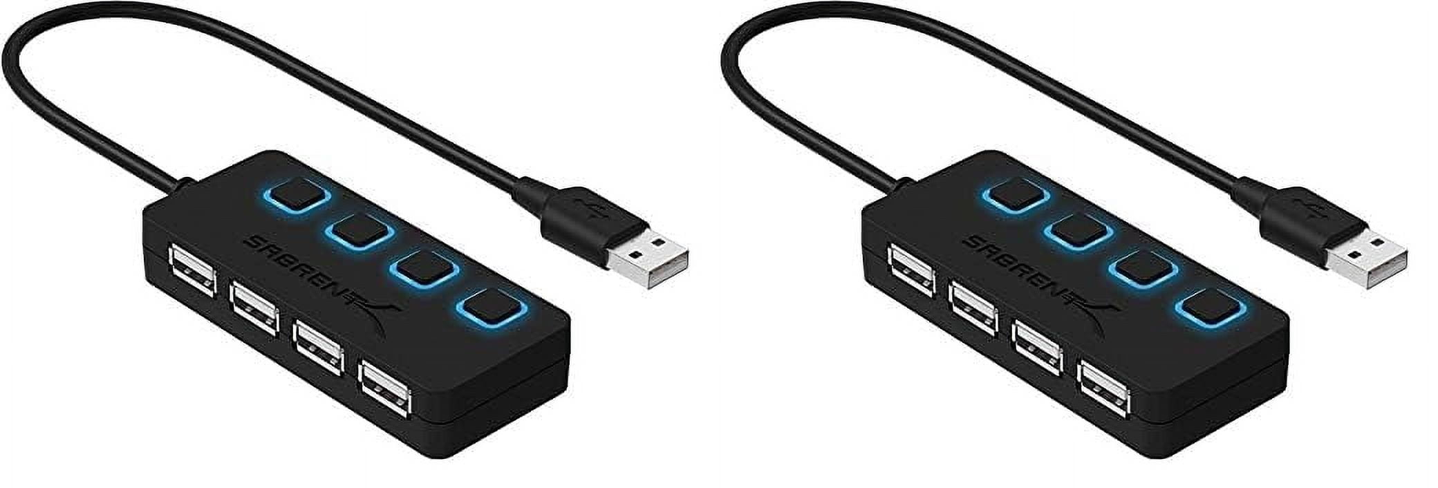 KY 4 Port USB 2.0 Data Hub with Individual LED lit Power Switches ...