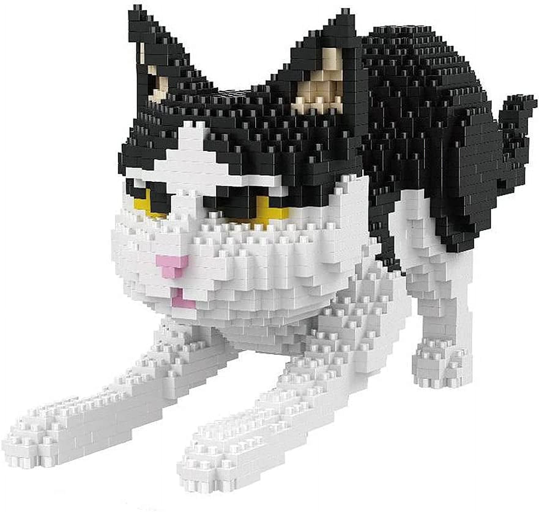 KY Cartoon Cat Building Blocks for Kids, Mini 3D Tabby Cat Bricks Gift ...
