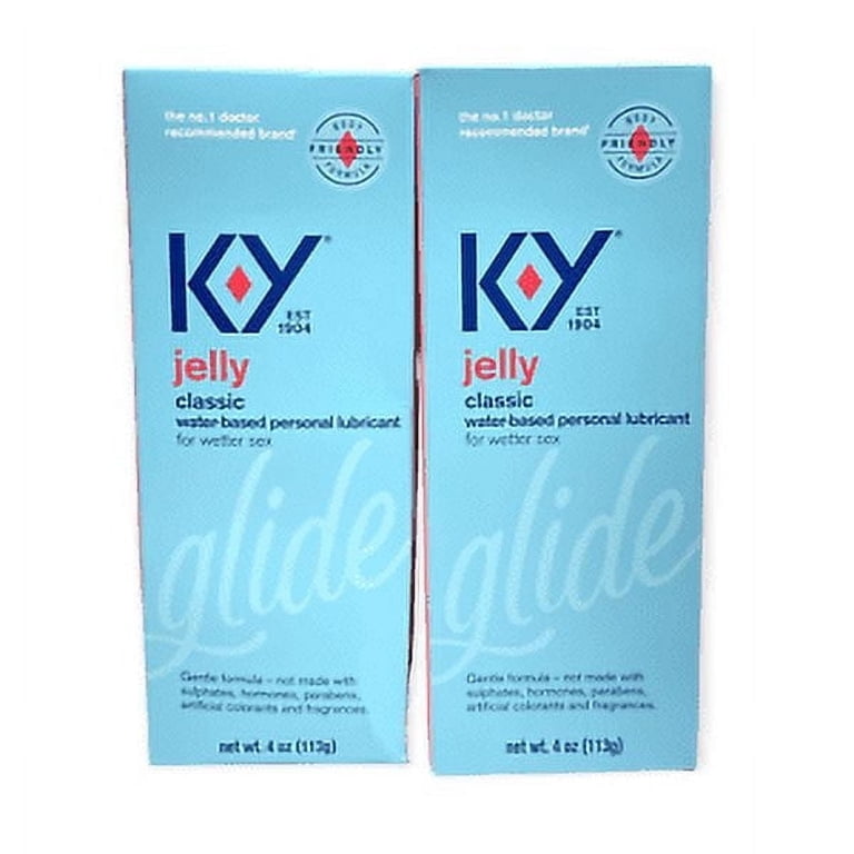 KY Jelly, Water-Based Personal Lubricant, 4oz./113g, Lot of 2