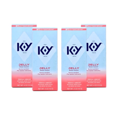 KY Jelly Personal Lubricant, 4 oz (4 pack) (Bundle)
