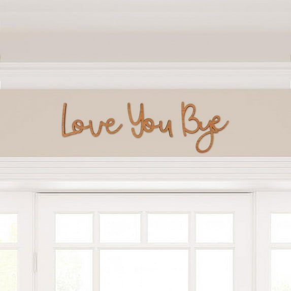 KY Love You Bye Wood Sign Home Decor Boho Decor Wall Decor Express Love and Warm for Your Family Lovers Wall Art Gift Hallway Entryway Door Valentine Decorations for Home