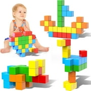KY Magnetic Blocks, 1.41 inch Large Magnetic Building Blocks for Toddlers 3 4 5 6 7 8 Years Old Boys Girls Magnetic Cubes for Kids 1-3 Montessori Toys STEM Preschool Educational Building Cube 30 Pcs