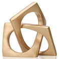 thumbnail image 1 of KY Modern Geometric Sculpture White Knot Statue Decor, Home White Bookcase Centerpiece jax Decorative, Geometric Tabletop Sculpture and Figurines, For White Home Decor Accent Cube Decorative Ornaments, 1 of 8