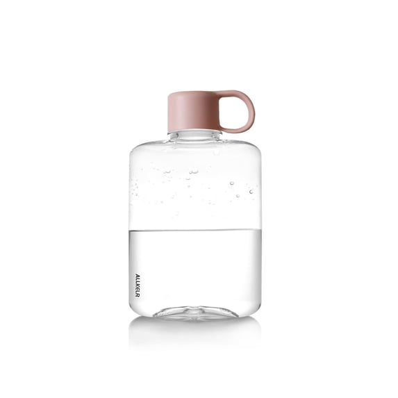 KY Portable Flat Water Bottle, BPA Free Tritan Plastic Travel Water Bottle for Camping, Fitness, Outdoor Sports, Fits Purse and Pocket (White, 16.9 oz)