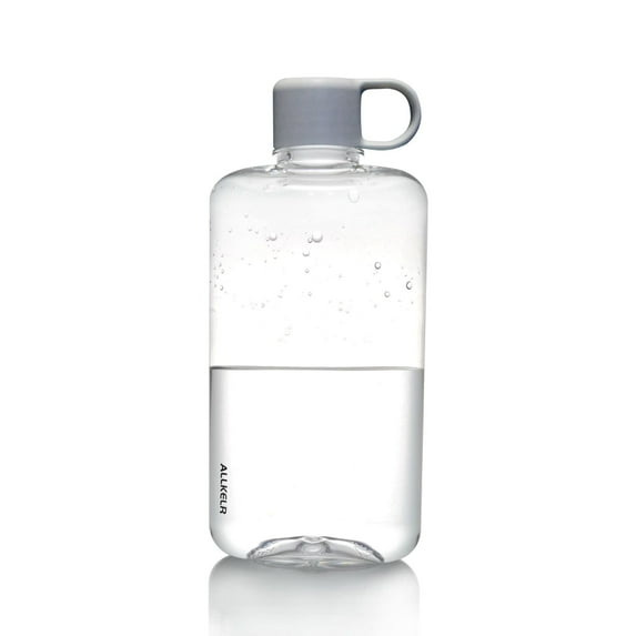 KY Portable Flat Water Bottle, BPA Free Tritan Plastic Travel Water Bottle for Camping, Fitness, Outdoor Sports, Fits Purse and Pocket (White, 16.9 oz)