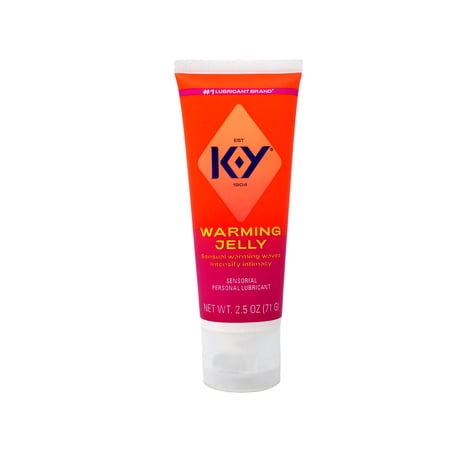 K-Y Warming Jelly Lube, Sensorial Personal Lubricant, Glycol Based Formula, Safe to Use with Latex Condoms, For Men, Women and Couples, 2.5