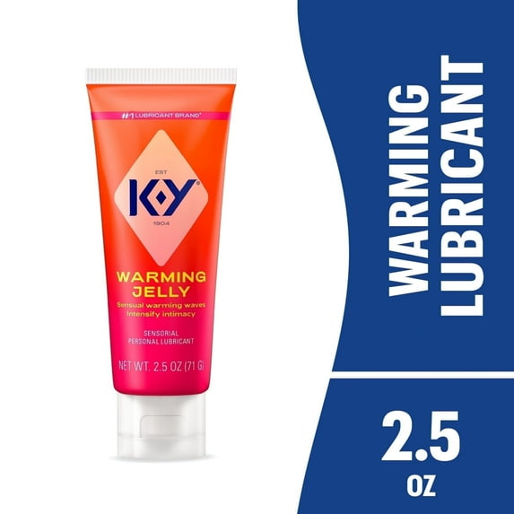 K-Y Warming Jelly Lube, Sensorial Personal Lubricant, Glycol Based Formula, Safe to Use with Latex Condoms, For Men, Women and Couples, 2.5