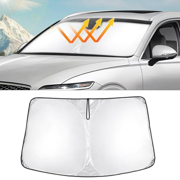 KY Windshield Sun Shade for 2016-2024 2025 Honda Pilot Accessories Foldable Sun Shield Front Window Sunshade Cover Sun Visor Cover Block Heat and Sun Protection