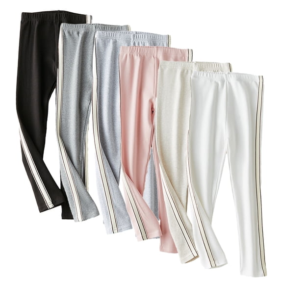 KYAIGUO 1-10T Girls Spring Cotton Leggings for Baby Toddler Full Length Stretchy Pants Kids Footless Skinny Fit Long Tights Trousers