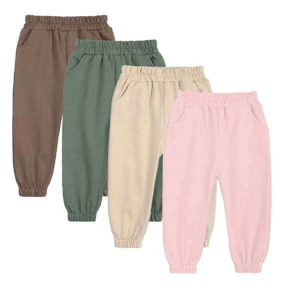 KYAIGUO 1-13Y Girls Boys Casual Sweatpants Athletic Sport Jogger Cotton Active Playwear Track Pants for Kids Toddler Baby