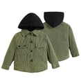 thumbnail image 1 of KYAIGUO 1-5T Toddler Baby Boys Spring Corduroy Jacket Long Sleeve Button down Casual Coat with Hoodie Fall Lapel Cardigan Tops Outwear, 1 of 9