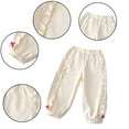 thumbnail image 1 of KYAIGUO 1-6Years Kids Baby Boys Girls Spring Fall Sweatpants Toddler Cotton Elastic Waist Joggers Pants Little Girls Wear Externally Sports Casual Athletic Pants Soft Trousers, 1 of 6