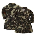 thumbnail image 1 of KYAIGUO 1-7T Girls Spring Camouflage Trench Coat for Kids Toddler,Baby Long Sleeve Knee-Length Outerwear Classic Button down T-Shirt Jacket Overcoat Fall Single Breasted Windbreaker with Bow-Tie Belt, 1 of 10