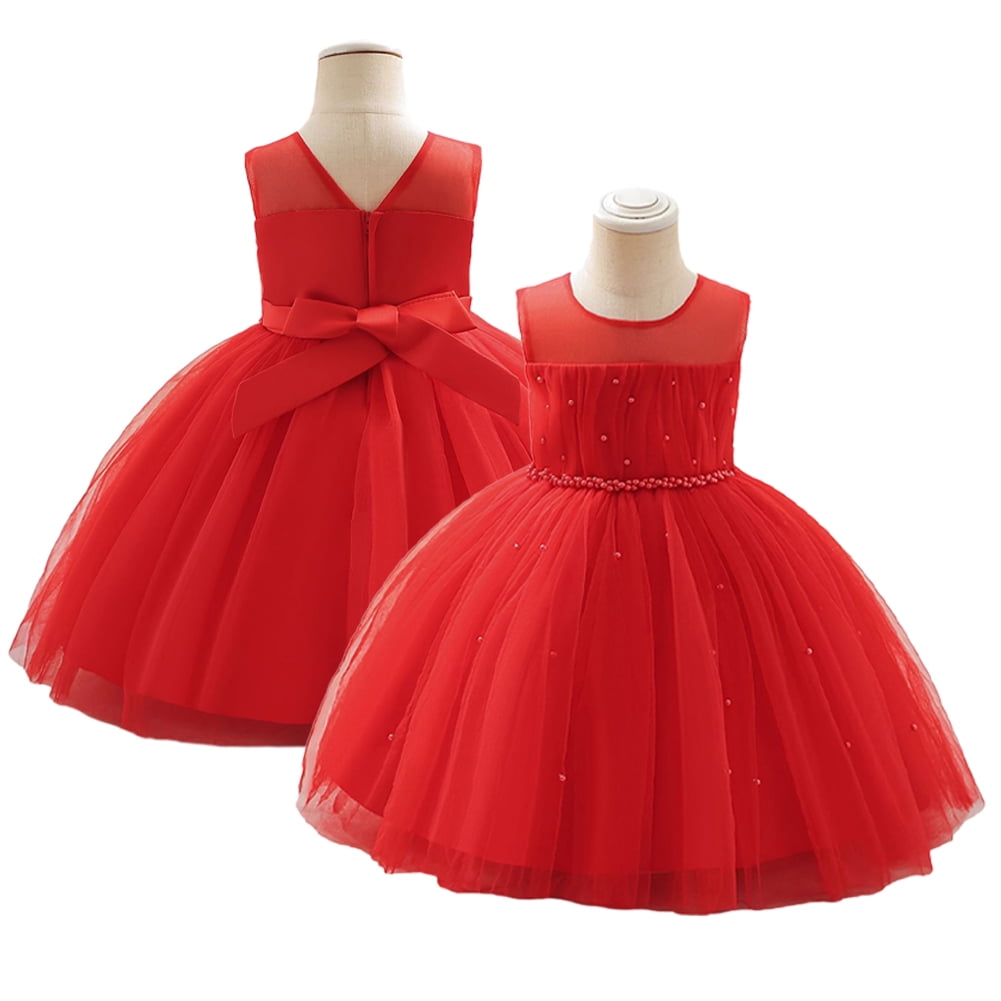 Floryme Sleeveless Knee-length Toddler Birthday Dress