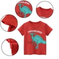 thumbnail image 1 of KYAIGUO 1-9 Years Boys Short-Sleeve Dinosaurs T-Shirt for Baby Toddler Summer Cartoon Basic Layering Tee Kids Funny Crewneck Casual Shirt Active Pure Cotton Tees Tops, 1 of 10