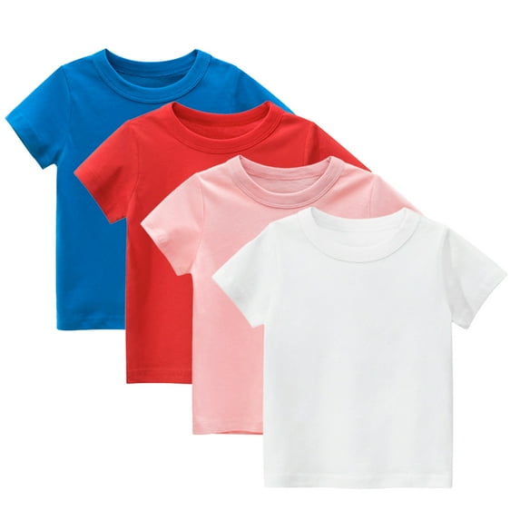 KYAIGUO 1-9T Girls Boys Summer Tops Fashionable Short Sleeve T-Shirt Casual Daily Cotton Tees for Kids Baby Toddler