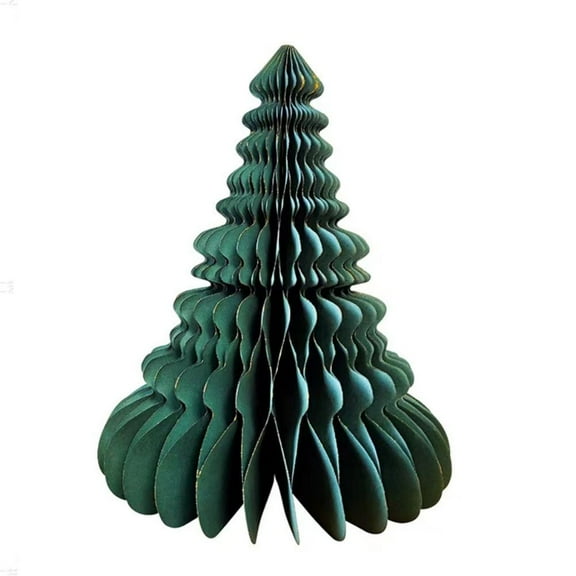 KYAIGUO 12.6inch Christmas Tree Desktop Ornaments Decoration Christmas Honeycomb Paper Christmas Tree for Home Christmas Party Favors
