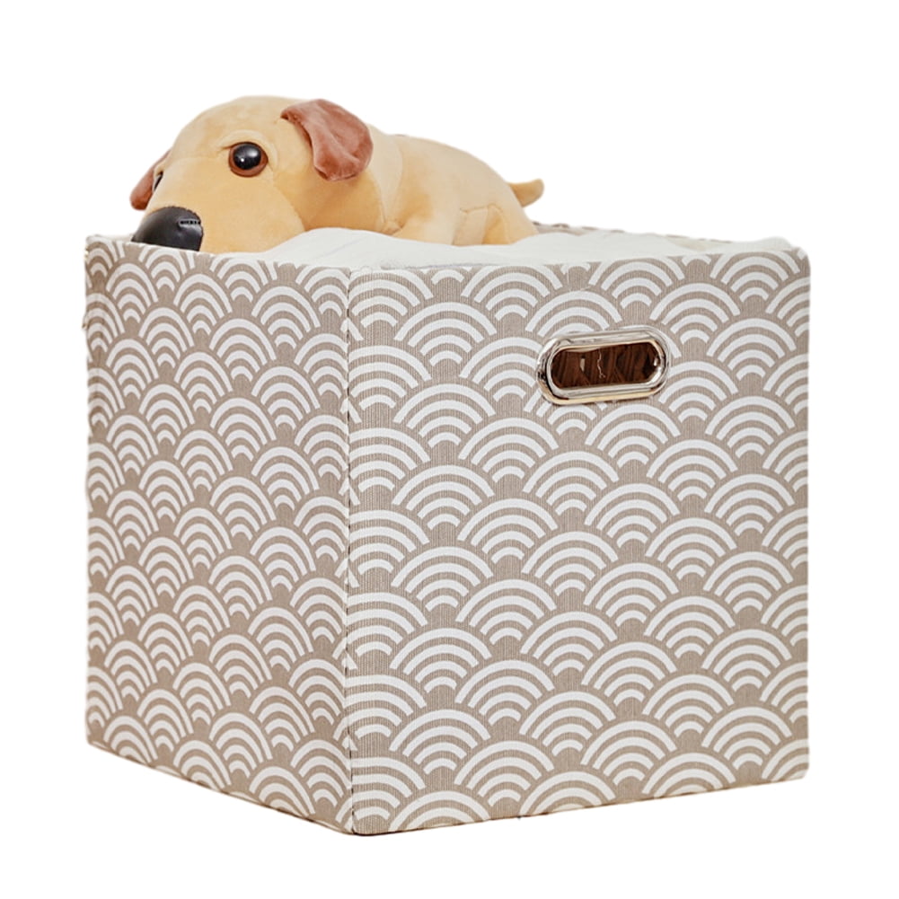 KYAIGUO 12x12x12inch Storage Bins Sailcloth Storage Baskets Can Be Folded for Storage, Does Not Take up Space, Convenient to Carry Canvas Material, Wear-Resistant and Scratch-Resistant, No Color Loss
