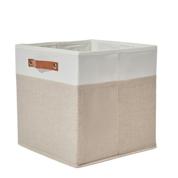 KYAIGUO 13x13x13inch Storage Bins Foldable Storage Baskets Wider Reinforced Handle Design, More Convenient to Move, Easy to Save Energy for Family Storage