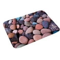 thumbnail image 1 of KYAIGUO 15.8x23.6inch Non Slip Bathing Shower Mat Flannel Shower Rugs Washable Bath Mat Door Floor Mat Printed Pebble Cobble Stones Bathroom Mat, 1 of 5