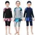 thumbnail image 1 of KYAIGUO 2-14T Girls Long Sleeve Rash Guard Swimsuits with Hat Three-Piece UPF50+ Sun Protection Bathing Suits Quick Dry Beach Swimwear for Kids Toddler Baby, 1 of 11
