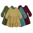 thumbnail image 1 of KYAIGUO 2-6 Years Old Toddler Kids Casual Dress for Infant Girls Ruffled Long Sleeve for Party Dress, 1 of 7