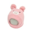 thumbnail image 1 of KYAIGUO 2-6Y Baby Girls Boys Winter Hat Winter Hat with Fleece Thick Toddler Knitted Hood Scarf Beanies with Fleece Lining, 1 of 7
