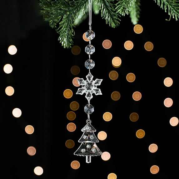 KYAIGUO 2 PCS Acrylic Crystal Garland, Christmas Tree Hanging, Chandelier Wedding Party Celebration Decoration