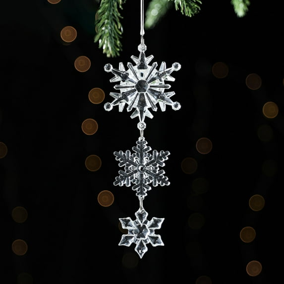 KYAIGUO 2 PCS Acrylic Crystal Garland, Christmas Tree Hanging, Chandelier Wedding Party Celebration Decoration