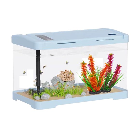 KYAIGUO 2 PCS Fish Tank Decor, Artificial Micro Landscape Garden Sand Table with Separate Base Water Plants Aquarium Decorations Fish Tank Accessories