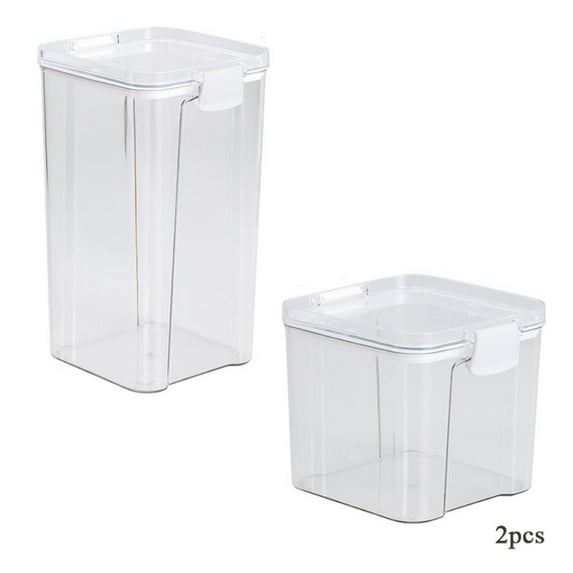 KYAIGUO Transparent Kitchen storage containers food dispenser Deepened concave top, unlimited stacking, tilt does not collapse Saves space for storage Kitchen Refrigerator