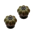 thumbnail image 1 of KYAIGUO Cabinet Knobs Simple Ceramic Pumpkin Handle Decor Leopard Print Cabinet Home Drawer Knobs 2PCS (Green), 1 of 6
