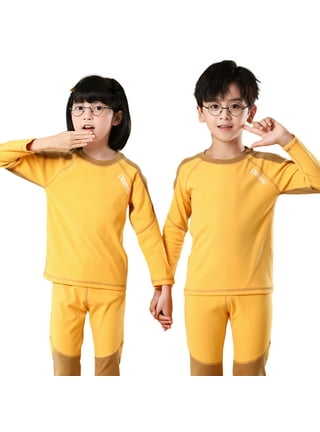 KYAIGUO Infant Girls Thermal Underwear Set Long John Cartoon Thermal  Underwear Set 2PCS Ultra Soft Fleece Lined Base Layer 