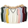 thumbnail image 1 of Esaierr Kids Knitted Sweater Vest for Boys Girls, Uniform Kid Sleeveless Vest Spring Autumn Knit Waistcoat Casual School Uniform Youth V-Neck Sweater Vest for 3-14Y, 1 of 9