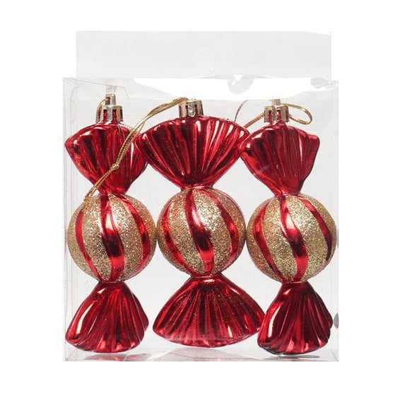 KYAIGUO 3PCS Christmas Tree Candy Decoration Hanging Decorations Christmas Window Wall Creative Decorations Plastic Painted Candy Hanging Decorations Christmas Candy Decoration