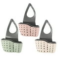 thumbnail image 1 of KYAIGUO 3PCS Kitchen Sink Rack, Sponge Rack, Rubber Soap Rack, Hanging Easy to Clean, Faucet Rack with Drain Hole Square, 1 of 5