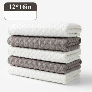  Kitchen Towels - Microfiber Waffle Weave Towels, 16 x 16 in.  (6 Pack), Absorbent, No Lint, Thick, Reusable, Commercial, Soft, Hand, Tea,  Glass, Bar, Sublimation Blank, Polyester Cloths