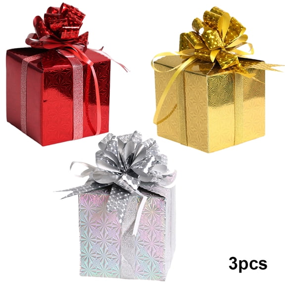 KYAIGUO Bow Tie Gift Boxes 3PCS Various Colors and Sizes Available Easy and Fun to Assemble Ideal for Jewelry, Candy, Toys and Other Small Gifts
