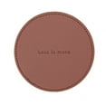 thumbnail image 1 of KYAIGUO 6 PCS 4.1inch Leather Coasters Cup Round Leather Drink Coasters Decor for Home Kitchen, 1 of 5