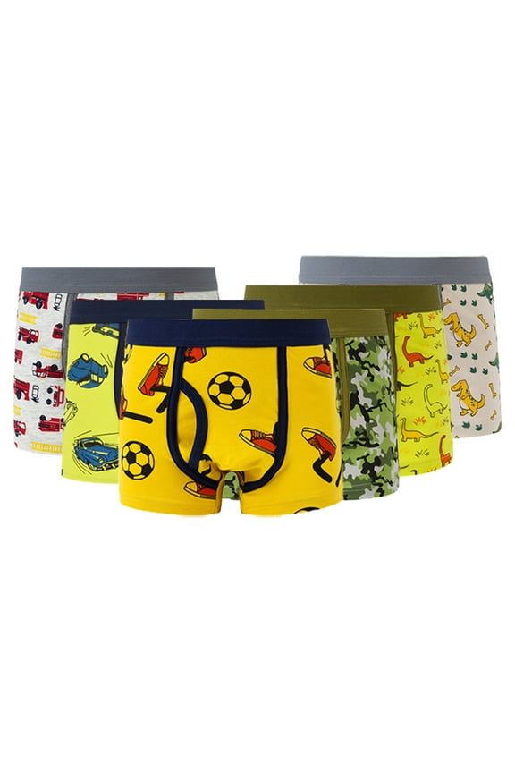 Kids Baby Boys Boxer Briefs Underwear Breathable for Boys,2-12Y Baby Shorts Cotton Boxer Briefs Little Boys Soft Dinosaur Cartoon Training Boyshorts Underwear Boxers 3Pack